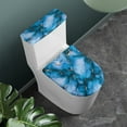 thumbnail image 2 of SEANATIVE Blue Marble Print Toilet Dust Cover Set Toilet Lid & Tank Covers Water Resistant Toilet Lid Accessories, 2 Pack Toilet Seat Protector Universal Fit Home Decoration, 2 of 7