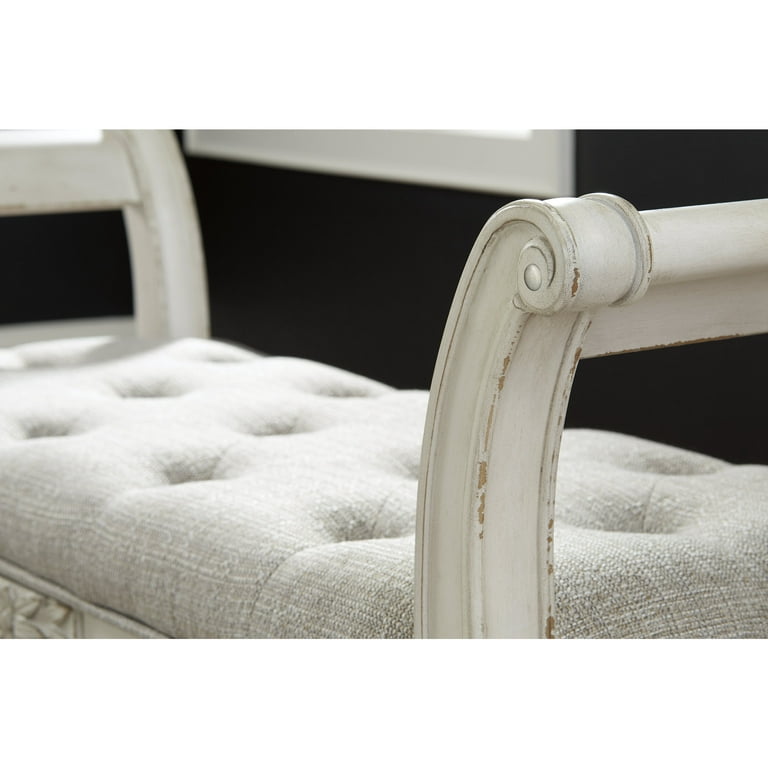 Realyn Bench - Antique White Realyn Bench - Antique White