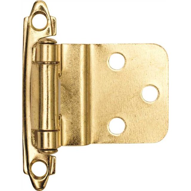 Anvil Mark 2494372 Anvil Mark Self-Closing Cabinet Hinge 1-1/2 In. 3/8 In. Inset Polished Brass 10 Per Pack