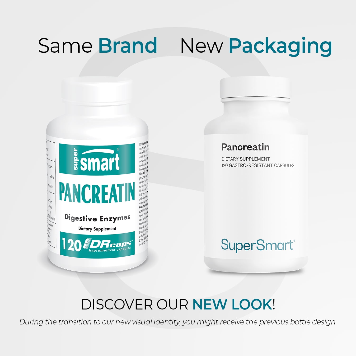 SuperSmart Pancreatin 10X (Extra Strength) - Pancreatin Digestive Enzymes Supplement - Protease, Lipase, Amylase with Trypsin | Non-GMO & Gluten Free - 120 DR Capsules