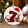 thumbnail image 3 of ZhyrZng Personalized Christmas Ornament, 2025 Ceramic Hanging Ornaments Letter A-Z with Santa, Gift for Kids, Grandkids, Baby’s First Christmas, 3 of 7
