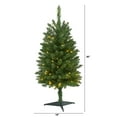 thumbnail image 4 of Nearly Natural 3'Slim Green Mountain Pine Artificial Christmas Tree Prelit 50 Clear LED Lights, 4 of 8