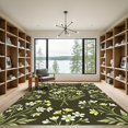 thumbnail image 2 of ODIKA 6' x 9' Machine Washable Non-Slip Area Rug, contemporary floral High Traffic Rug, Yellow, 938835, 2 of 7