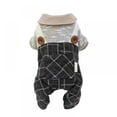 thumbnail image 1 of Oaktree Pet Warmth Plus Cotton Four-leg Plaid Overalls For Autumn and Winter, 1 of 5