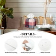 thumbnail image 4 of Rateoe Heart Plaid Pattern Tissue Box Cover, Modern Square Decorative Leather Facial Paper Case Organizer Holder Dispenser 5X5X5'', 4 of 8
