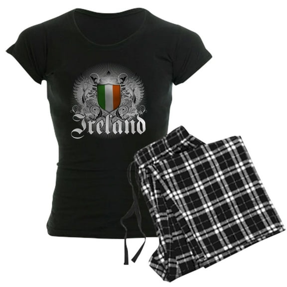 CafePress - Irish Pride Women's Dark Pajamas - Women's Short Sleeve Print T-Shirt and Pants Dark Cotton Pajama Set