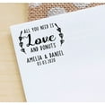 thumbnail image 3 of Printtoo Personalized&nbsp;Heavy Duty Violet Self Inking Wedding Favor Round Rubber Stamp All You Need Is Love And Donuts Custom&nbsp;Stamper-40 mm, 3 of 6