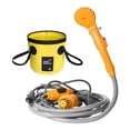thumbnail image 2 of plegable y cabezal de con bomba de al , lavabo portátil plegable de 5 galones para acampar, caminar, , agua de - Amarillo DYNWAVEMX Bomba de ducha para lavadora de coches, 2 of 8