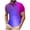 04# Hot Pink, variant on IhhxPro Men's Short Sleeve Gradient Collared Shirt with Button Detail Fashion Casual Summer Slim Fit Cotton Office Travel S-4XL