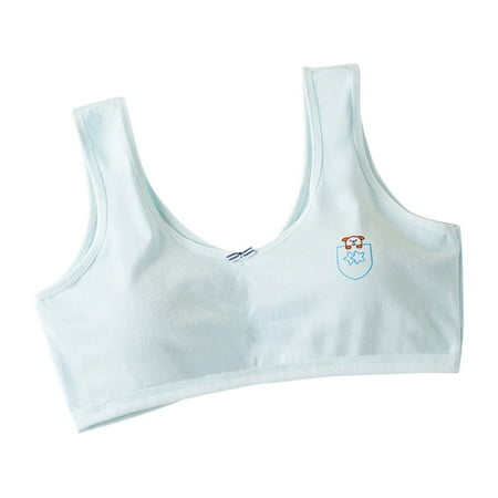 

Cotton Spandex Small Vest Solid Color Premium Material Bra For Summer Spring Running Blue L