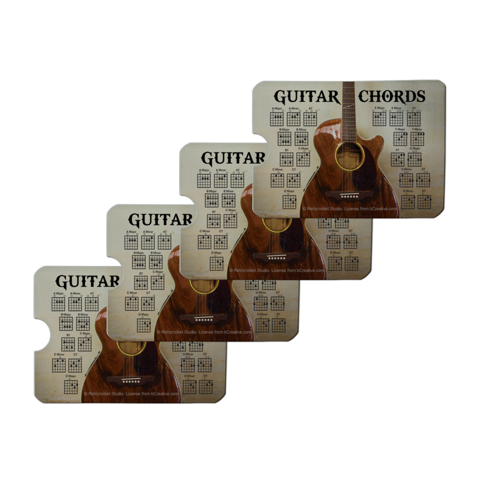 Guitar Chords Music Credit Card RFID Blocker Holder Protector Wallet