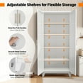 thumbnail image 5 of Aukfa 71" Tall Metal Pantry Cabinet,Kitchen Storage Cabinet with Adjustable Shelves for Kitchen/Dining Room/Living Room, White, 5 of 8