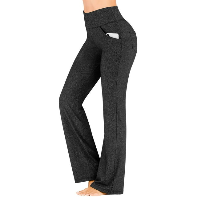 MKLEKYY Leggings de yoga para mujer, pantalones de yoga para mujer, bolsillos, cintura alta, pantalones de entrenamiento, pantalones casuales