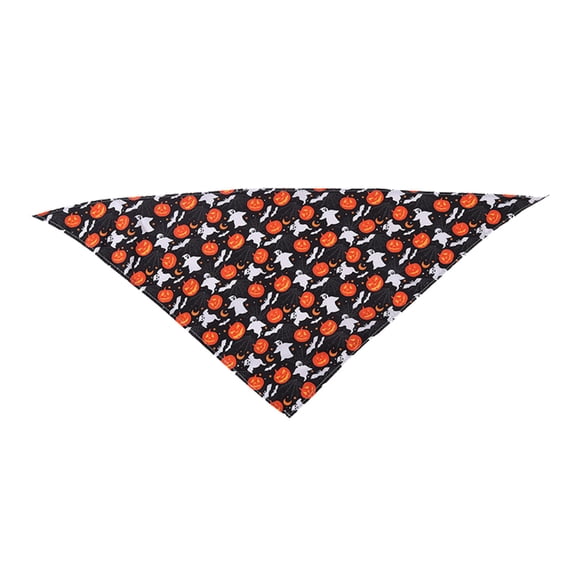 Halloween Dog Kitty Bandana for Small Medium Large Pets with Soft Flexible Slobber Scarf, Adjustable Neck Kerchief for Party Outfit by MPOISVA