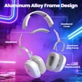 thumbnail image 5 of ATTACK SHARK G800 Wireless RGB Gaming Headset:7.1 Surround Sound-50mm Drivers-Memory Foam Ear Pads,Wired/2.4Ghz/BT,Ultralight,Durable Aluminum Frame,Detachable Mic,Programmable for PC Mac Gamer, 5 of 10
