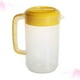 thumbnail image 3 of EeaseMX Recipiente de almacenamiento de bebidas de gran capacidad para té con leche, tetera medidora, con tapa, resistente al calor, jarra de agua fría, jarra de jugo de plástico (2500 ml, amarillo), 3 of 7