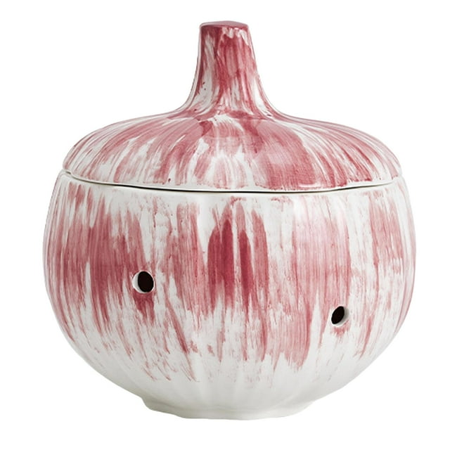 jifeng Ceramic Garlic Keeper Collection Canister with Lids Storage Container Holder for Red