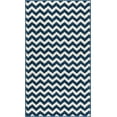 thumbnail image 2 of Well Woven Sydney Eli Chevron Dark Blue Modern Geometric Lines Zig Zag 2'3" x 3'11" Doormat Area Rug, 2 of 5