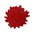 thumbnail image 1 of ID 6695 Red Wildflower Blossom Patch Garden Plant Embroidered Iron On Applique, 1 of 1