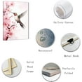 thumbnail image 2 of ZHONGYUTONG Hummingbird Canvas Wall Art Watercolor Bird & Flower Painting Prints Nature Animal Pictures for Kid's Room Nursery Framed (12.00" x 18.00"), 2 of 6