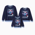 thumbnail image 4 of Disney Stitch Girls Boys Graphic Sweatshirts Pattern Blue Long Sleeves Christmas Family Matching Outfit Pullover, 4 of 7