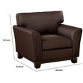 thumbnail image 5 of Benjara Transitional Style Chair with Pillow Backrest and Flared Armrests, Brown, 5 of 5