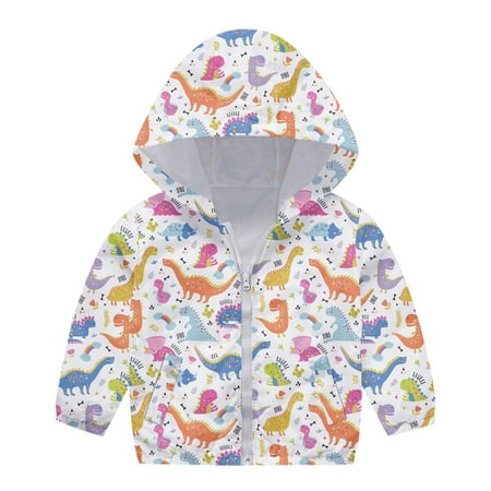 

MPWEGNP Jacket Baby Print Hooded Kids Toddler Zipper Windproof Boys Coat Girls Autumn Boys Coat&jacket 6x Boys Winter Coat Coat for Boys 12