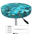 thumbnail image 4 of Fotbe Square Glass Mosaic Stool Covers Round,Waterproof Round Bar Stool Covers Bar Chair Covers Washable Stool Cushion Slipcover for 12-14 Inch Chair-, 4 of 7