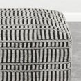 thumbnail image 2 of Simpli Home Safford 20 inch Wide Woven Square Pouf Ottoman, Cream White and Deep Black, 2 of 4