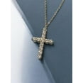 thumbnail image 3 of 1.10Ctw Round Cut Lab-Created Diamond Cross Pendan14K Yellow Gold Plated, 3 of 4