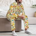 thumbnail image 7 of Kdxio Forest Mushrooms Men’s Pajama Set Pajamas For Men 2 Piece PJ Set with Men Pajama Pants and Long Sleeve T-Shirt Lounge Set-Large, 7 of 7