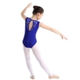 thumbnail image 3 of TiaoBug Kids Girls Gymnastics Leotard Lace Splice Ballet Dance Jumpsuit 2-14, 3 of 7