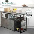 thumbnail image 4 of Mueble Organizador Multiusos para Cocina, Almacenamiento de Alacena, Estantes Organizadores Microondas, con Repisas, 2 Compuertas y 3 Canastillas, Gris Oscuro, 4 of 4