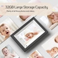 thumbnail image 2 of NexFoto 32GB WiFi Digital Photo Frame, 1280x800 IPS Digital Picture Frame, Easy to Share Photos Video via App and Email Anywhere, Auto-Rotate, Wall-Mountable, 2 of 8