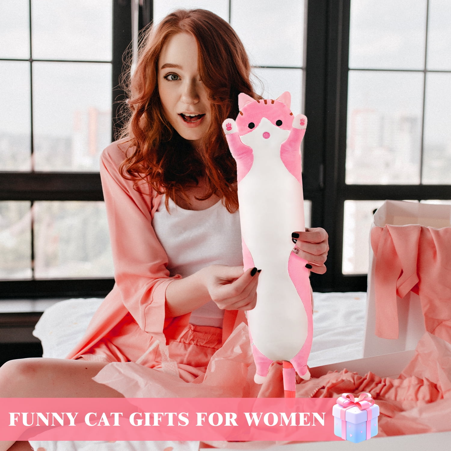 Heating Pad Cat Plush Heat Pad Stuffed Animal USB Powered,Heating Pad for Back,Neck,Abdomen, Shoulder,Knee,Arms,Legs,Birthday Gifts for Women Mother
