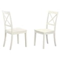 thumbnail image 3 of East West Furniture Boston 3-piece Traditional Wood Dining Set in Linen White, 3 of 7