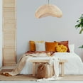 thumbnail image 4 of FOREVER BAMBOO Indonesia Handmade Natural Rattan Pendant Light Shade Wicker Light Fixtures Luxurious Bean Shape Woven Lampshade Chandelier Interior Decor, 12 in H x 24 in W, 4 of 10