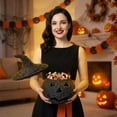 thumbnail image 7 of THOPBPRK Halloween Seaweed and Pumpkin Decorations, Rattan Autumn Fall Tabletop Centerpiece for Holiday Dinner Party Kitchen Countertop and Festive Living Room Decor, 10.2 Inch D, 7 of 7