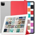 thumbnail image 1 of DuraSafe Cases iPad PRO 11 2020 2021 2022 [ PRO 11 Inch 2 3 4 Generation ] Trifold PC Lightweight Smart PU Leather Protective Hard Back Cover - Red, 1 of 7