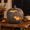 Charcoal Round Pumpkin, variant on Bat Cutout Pumpkin Halloween Decor, Lighted or Non-Lighted Pumpkin Ornament with 4 Style Options for Tabletop, Mantel, Entryway and Covered Porch Display