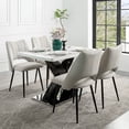 thumbnail image 4 of Noble House 47.24"-62.99"Modern Rectangle Dining Table, Stretchable,White+Black, 4 of 7