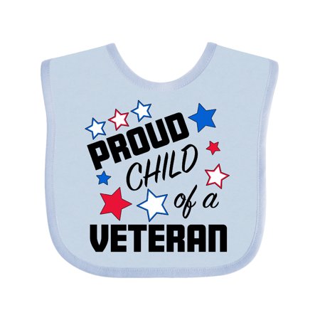 

Inktastic Proud Child of a Veteran- Veterans Day Gift Baby Boy or Baby Girl Bib