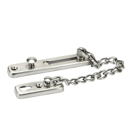 WHAMVOX Chain Door Lock Stainless Steel Security Door Chain Guard Latch Lock for Home Hotel (Silver)
