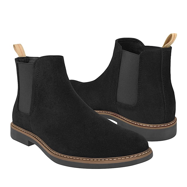 BOTINES TRIPLES HOMBRE 35800 GAMUZA NEGRO