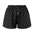 thumbnail image 4 of Women's Polka Dot Boxer Shorts Summer Casual Elastic Waist Wide Leg Gingham Pajama y2k Beach Bottoms Shorts, 4 of 5
