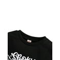 thumbnail image 3 of goowrom Children Halloween Printed Pattern Pullover, Black Round Collar Tops, 3 of 7