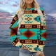 thumbnail image 1 of Puntoco Mujeres Otoño e Invierno Casual Folk-Personalizado Impreso Cuello Redondo Manga Larga Jersey Blusa Sudadera tops Puntoco Puntoco-910, 1 of 5
