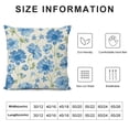 thumbnail image 5 of SHANXI Blue Floral  Abstract Beautiful Flower Artistic Plant Cottage Farmhouse Beige Blue Green Velvet Comfortable Decorative Apartment Sofa Zipper Cushion 12x12in, 5 of 5