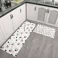 thumbnail image 2 of White Cow Heart Pattern Kitchen Rugs Sets Of 2,Anti Fatigue Kitchen Mat Rugs Non Slip Washable,Decorative Kitchen Floor Mats for Kitchen,Sink,Laundry,17"x30"+17"x47", 2 of 7
