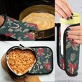 thumbnail image 5 of Yayeee Oven Mitts and Pot Holder Set of 4 Heat Resistant Kitchen Gloves Baking Hot Pad, Green Christmas Candy Canes, 5 of 5